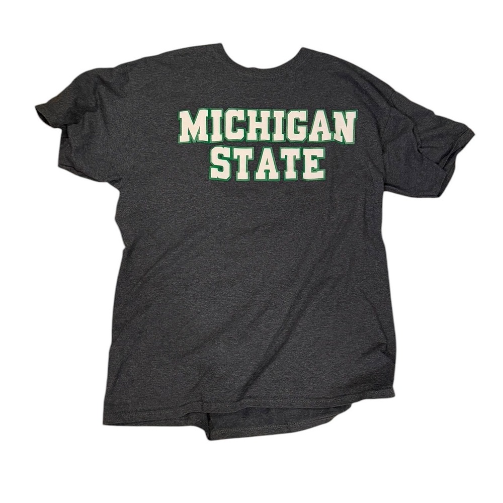 Michigan State Spartans T-Shirt Mens Charcoal Grey Short Sleeve NCAA Fan Gear M